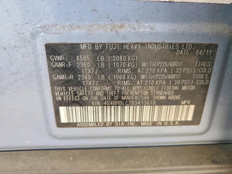 Aukcja sprzedaży 2011 Subaru Outback, vin: 4S4BRBLC2B3413678, numer aukcji: 63620006