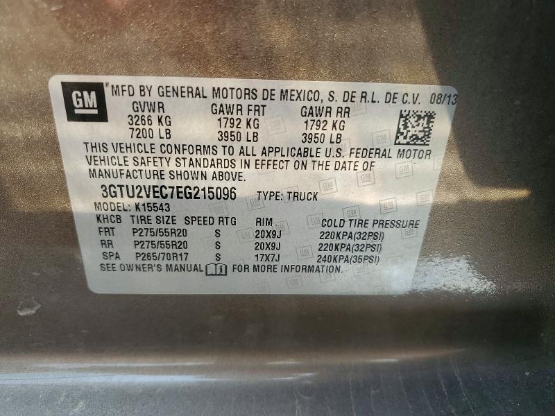 Aukcja sprzedaży 2014 Gmc Sierra, vin: 3GTU2VEC7EG215096, numer aukcji: 63305766
