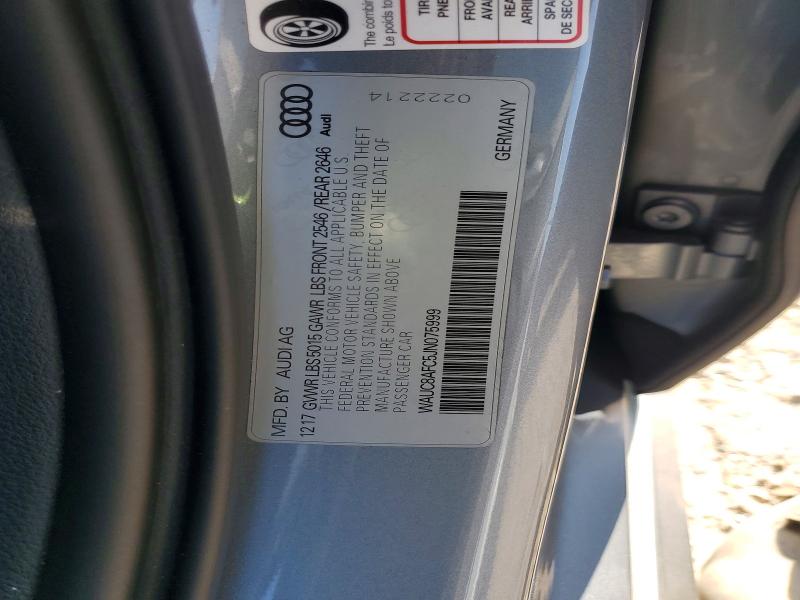 Продажа на аукционе авто 2018 Audi A6, vin: WAUC8AFC5JN075999, номер лота: 62958636