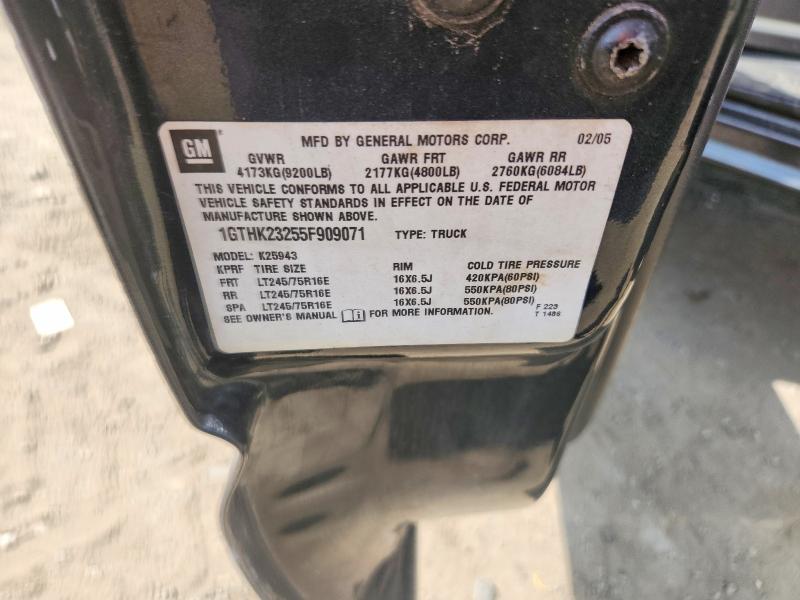 2005 Gmc Sierra მანქანა იყიდება აუქციონზე, vin: 1GTHK23255F909071, აუქციონის ნომერი: 64859676