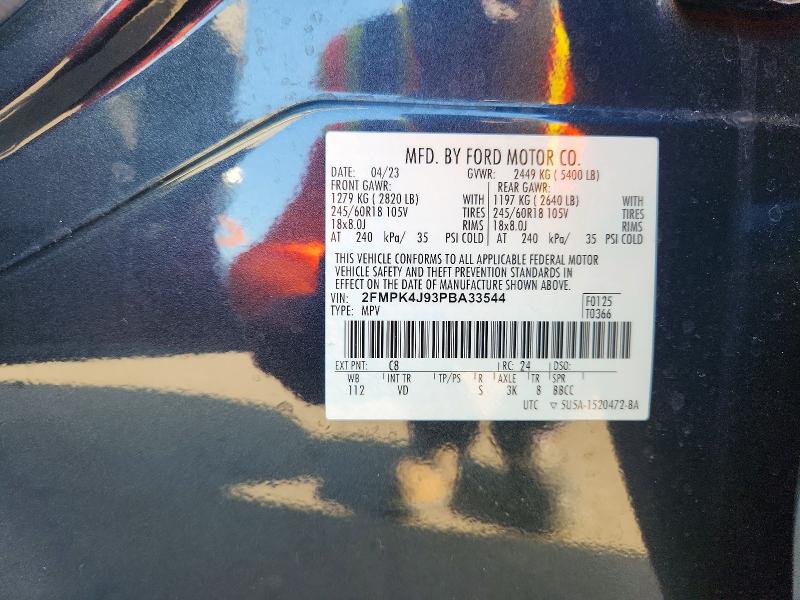 Aukcja sprzedaży 2023 Ford Edge, vin: 2FMPK4J93PBA33544, numer aukcji: 65099976