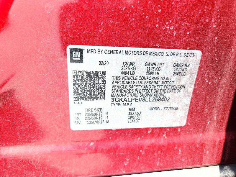Aukcja sprzedaży 2020 Gmc Terrain, vin: 3GKALPEV8LL258402, numer aukcji: 65196756