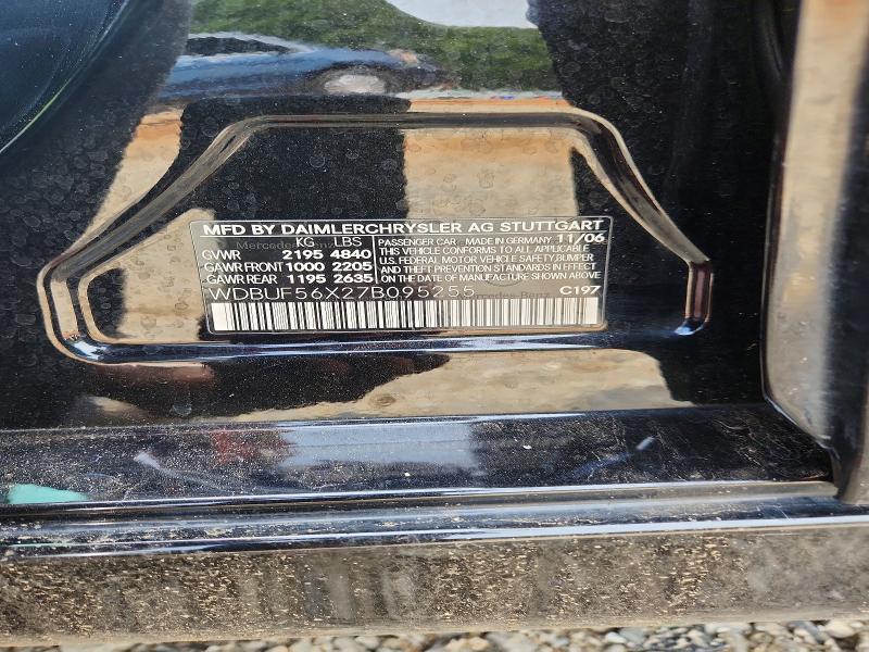 Aukcja sprzedaży 2007 Mercedes-benz E, vin: WDBUF56X27B095255, numer aukcji: 66458636