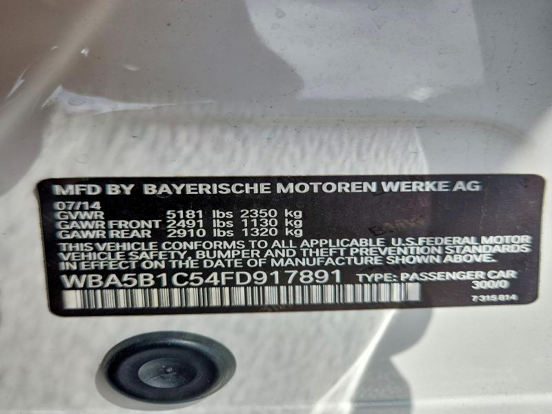 Aukcja sprzedaży 2015 Bmw 535, vin: WBA5B1C54FD917891, numer aukcji: 66371306