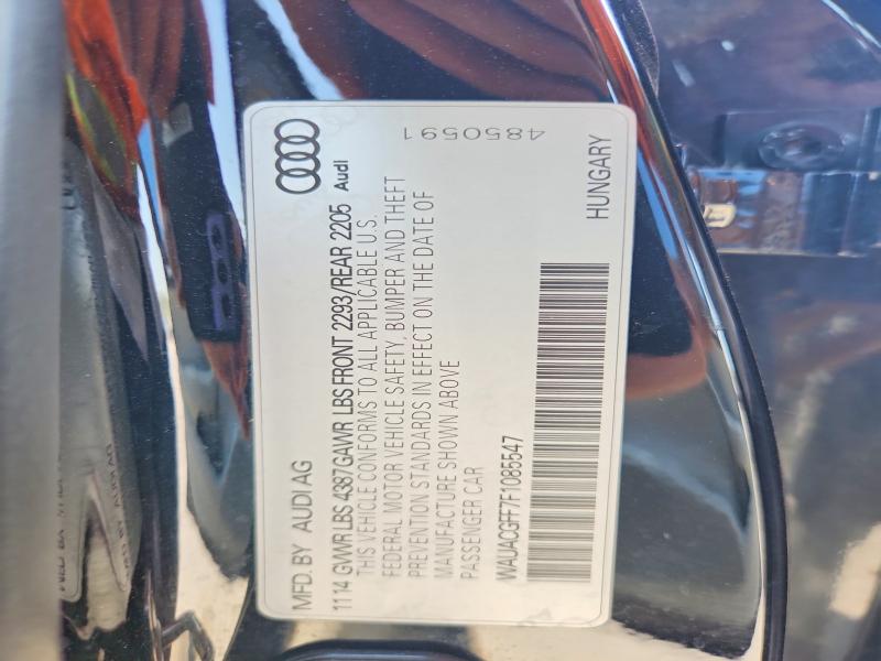 64993736 :رقم المزاد ، WAUACGFF7F1085547 vin ، 2015 Audi A3 مزاد بيع