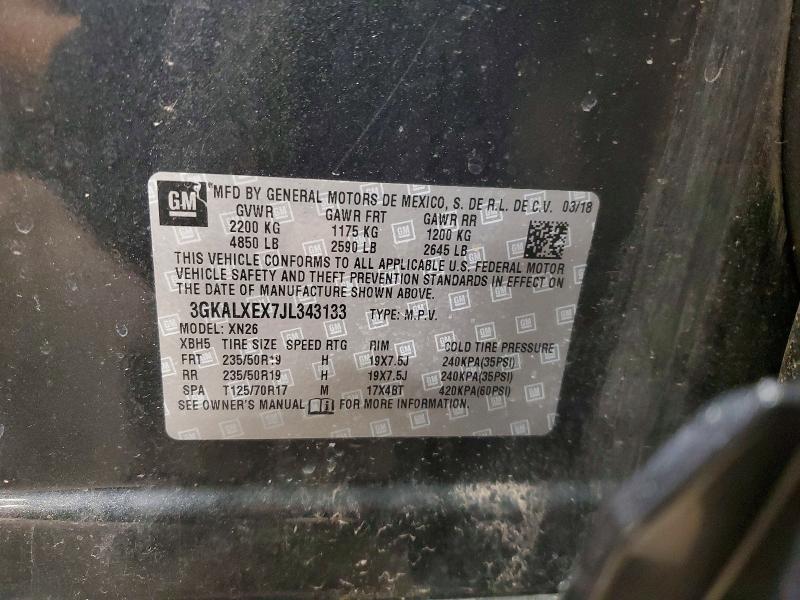 Aukcja sprzedaży 2018 Gmc Terrain, vin: 3GKALXEX7JL343133, numer aukcji: 64422286
