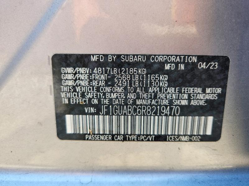 2024 Subaru Impreza მანქანა იყიდება აუქციონზე, vin: JF1GUABC6R8219470, აუქციონის ნომერი: 66699686