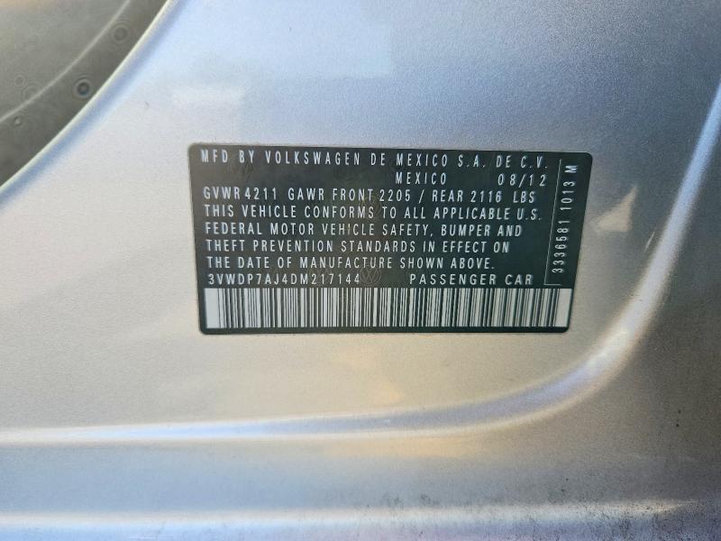 Продажа на аукционе авто 2013 Volkswagen Jetta, vin: 3VWDP7AJ4DM217144, номер лота: 66430626