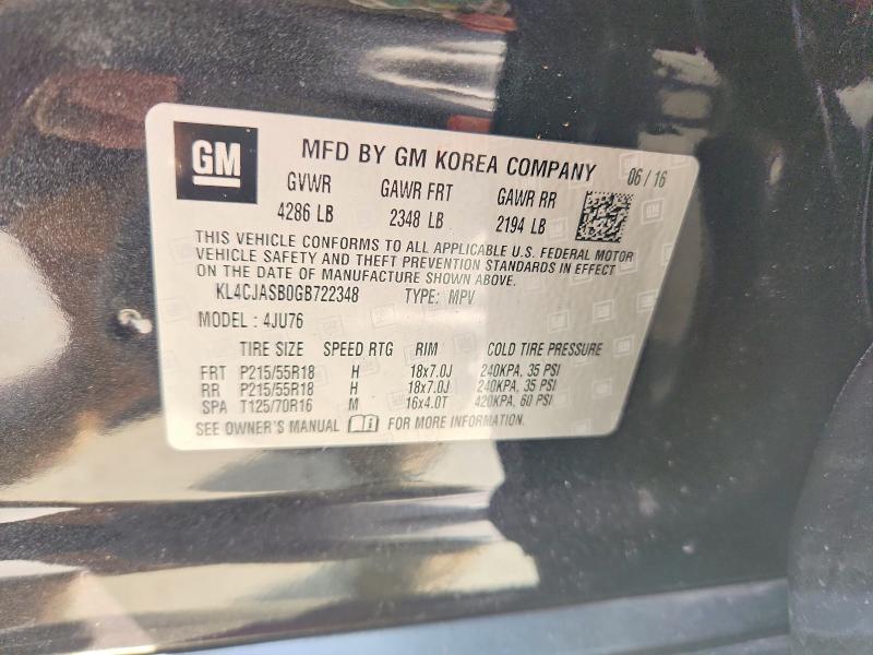Aukcja sprzedaży 2016 Buick Encore, vin: KL4CJASB0GB722348, numer aukcji: 65124496