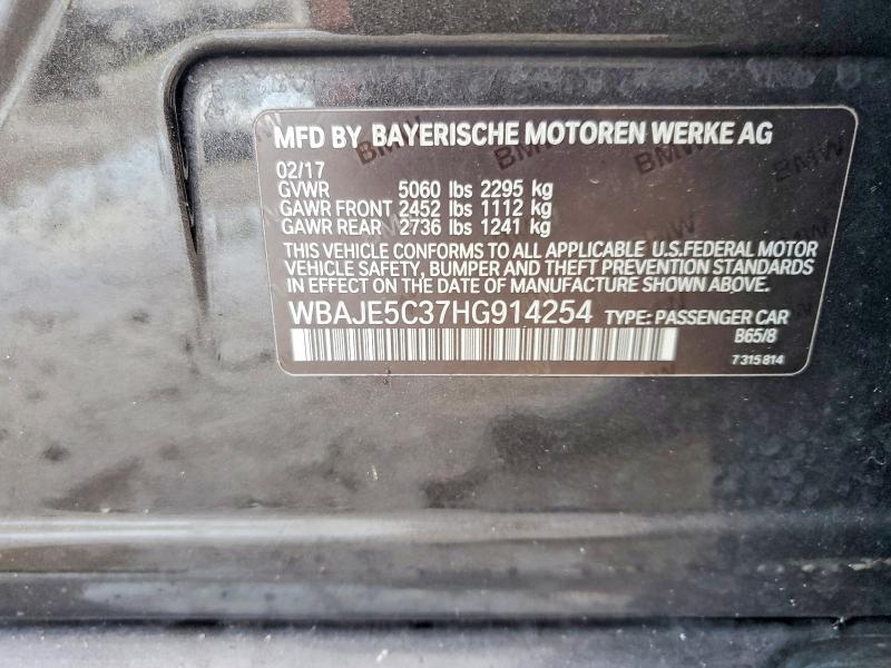 Продажа на аукционе авто 2017 Bmw 540, vin: WBAJE5C37HG914254, номер лота: 63852456