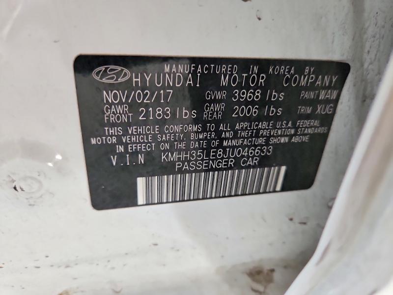 63348696 :رقم المزاد ، KMHH35LE8JU046633 vin ، 2018 Hyundai Elantra Gt مزاد بيع