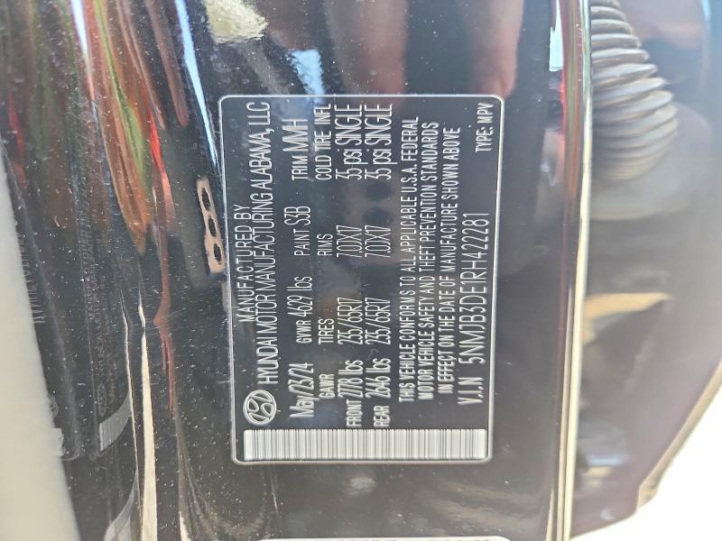 65196366 :رقم المزاد ، 5NMJB3DE1RH422281 vin ، 2024 Hyundai Tucson مزاد بيع