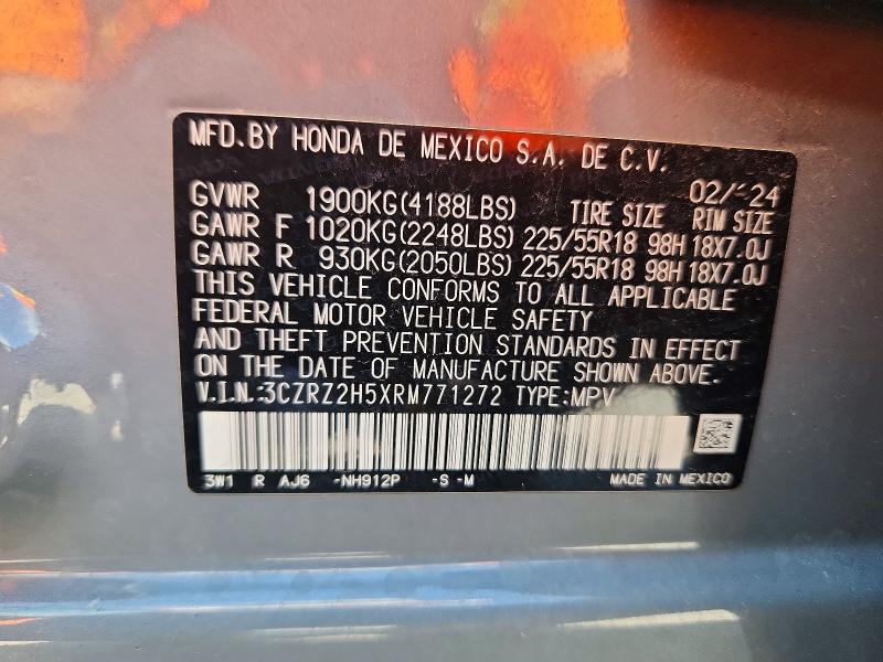 Продажа на аукционе авто 2024 Honda Hr-v, vin: 3CZRZ2H5XRM771272, номер лота: 66543306