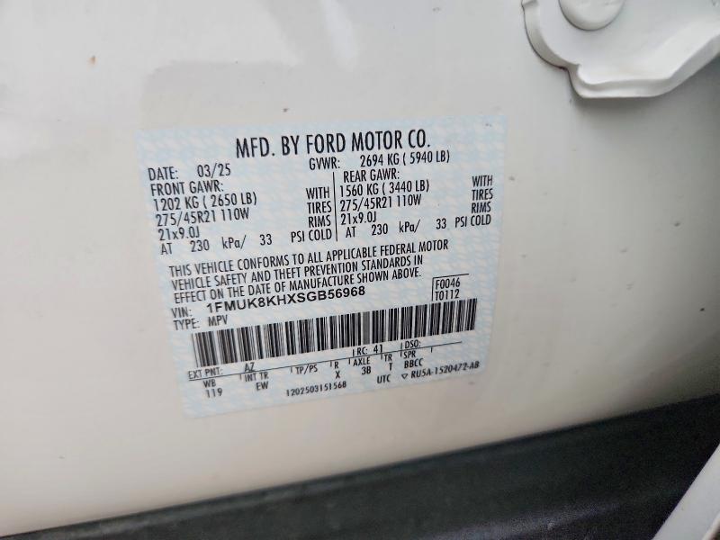 Продаж на аукціоні авто 2025 Ford Explorer, vin: 1FMUK8KHXSGB56968, номер лоту: 64785906