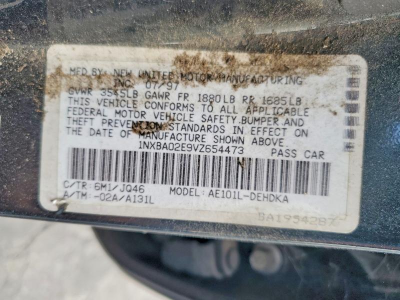 1997 Toyota Corolla მანქანა იყიდება აუქციონზე, vin: 1NXBA02E9VZ654473, აუქციონის ნომერი: 63766256