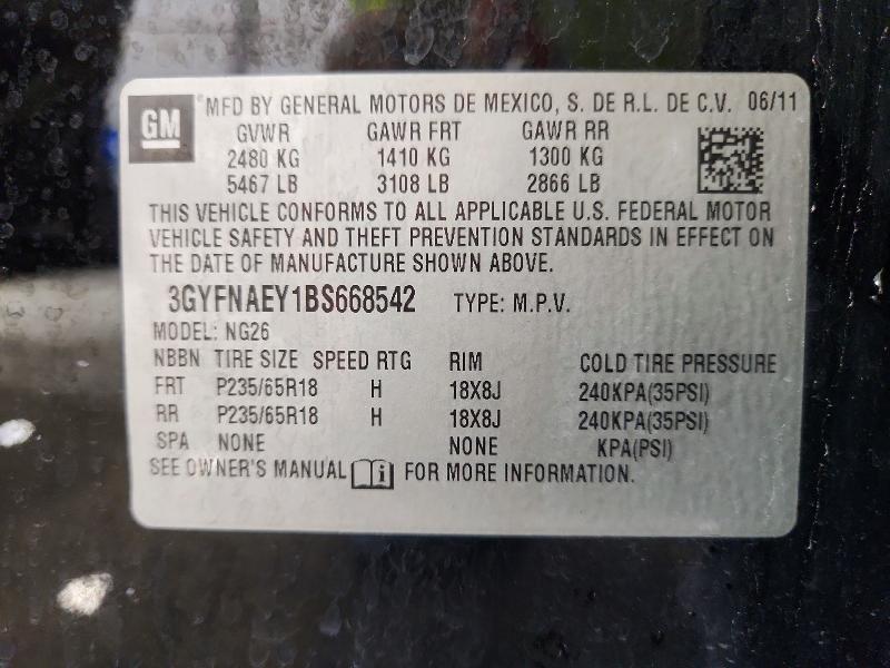 Продаж на аукціоні авто 2011 Cadillac Srx, vin: 3GYFNAEY1BS668542, номер лоту: 65331856
