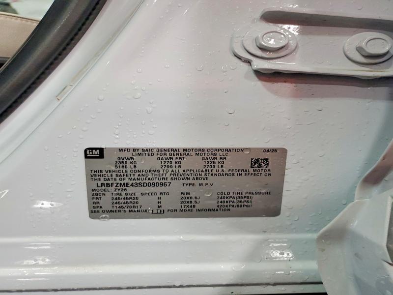 Aukcja sprzedaży 2025 Buick Envision, vin: LRBFZME43SD090967, numer aukcji: 63835336