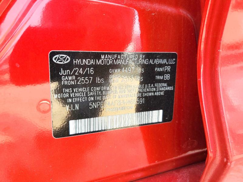 Aukcja sprzedaży 2017 Hyundai Sonata, vin: 5NPE24AF8HH466591, numer aukcji: 64549256