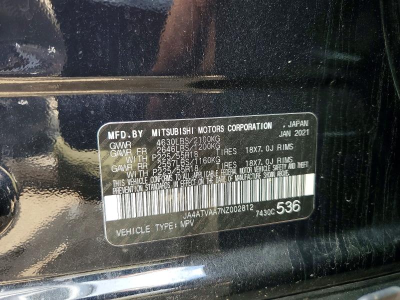 Aukcja sprzedaży 2022 Mitsubishi Eclipse Cross, vin: JA4ATVAA7NZ002812, numer aukcji: 63594886
