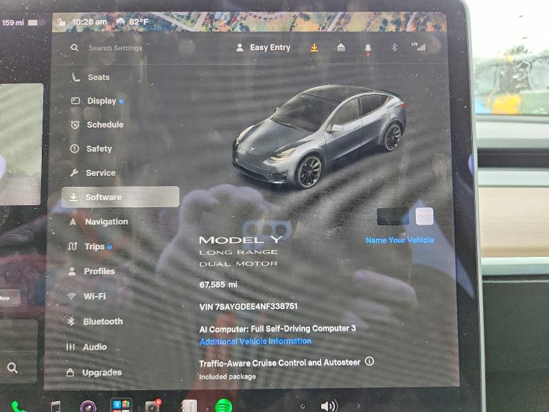 Aukcja sprzedaży 2022 Tesla Model Y, vin: 7SAYGDEE4NF338751, numer aukcji: 63743646