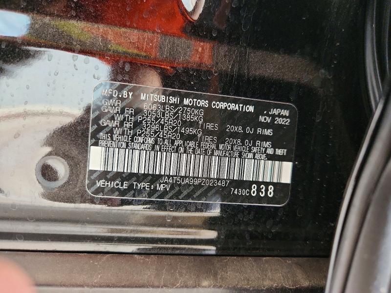 Продаж на аукціоні авто 2023 Mitsubishi Outlander, vin: JA4T5UA99PZ023487, номер лоту: 65616006
