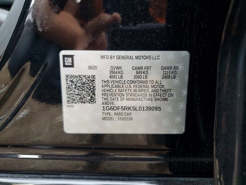 63809896 :رقم المزاد ، 1G6DF5RK5L0139095 vin ، 2020 Cadillac Ct4 مزاد بيع