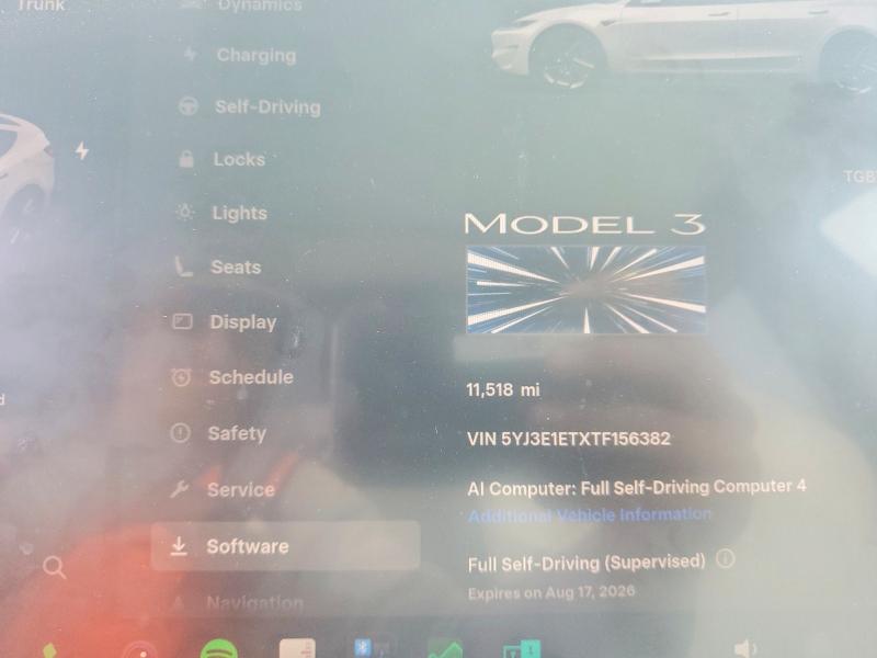 63611516 :رقم المزاد ، 5YJ3E1ETXTF156382 vin ، 2026 Tesla Model 3 مزاد بيع