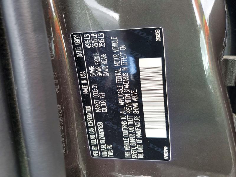 2022 Volvo S60 მანქანა იყიდება აუქციონზე, vin: 7JRL12FZXNG161659, აუქციონის ნომერი: 63674726