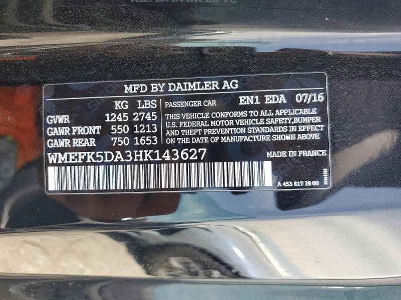 Aukcja sprzedaży 2017 Smart Fortwo, vin: WMEFK5DA3HK143627, numer aukcji: 65213316