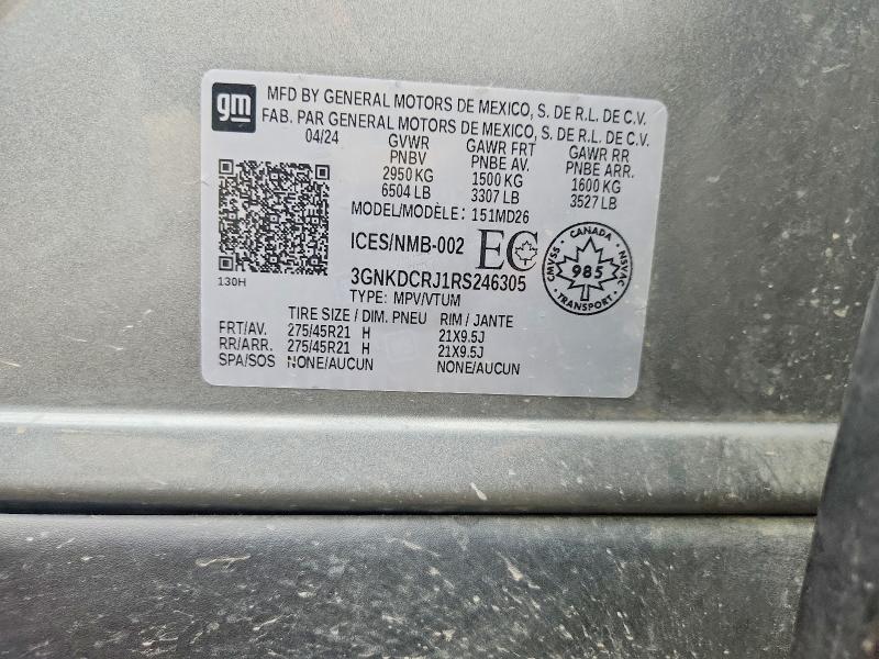 65826776 :رقم المزاد ، 3GNKDCRJ1RS246305 vin ، 2024 Chevrolet Blazer مزاد بيع