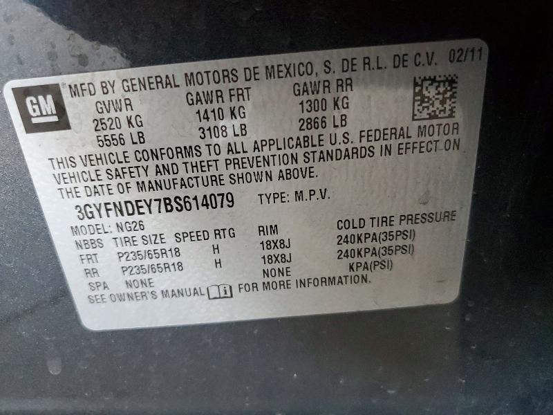 Продаж на аукціоні авто 2011 Cadillac Srx, vin: 3GYFNDEY7BS614079, номер лоту: 63562996