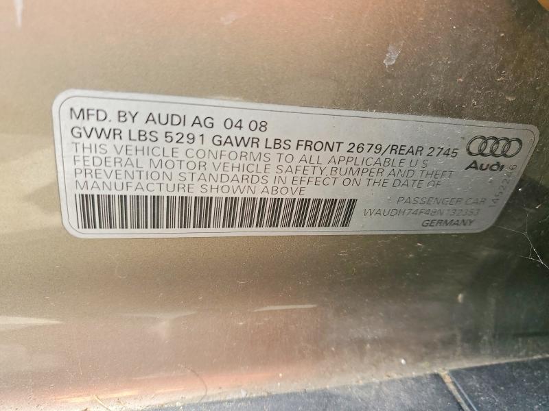 Продажа на аукционе авто 2008 Audi A6, vin: WAUDH74F48N132353, номер лота: 65802906