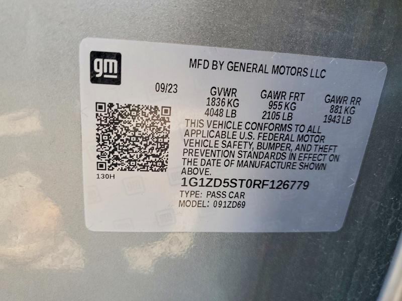 Продаж на аукціоні авто 2024 Chevrolet Malibu, vin: 1G1ZD5ST0RF126779, номер лоту: 64273646