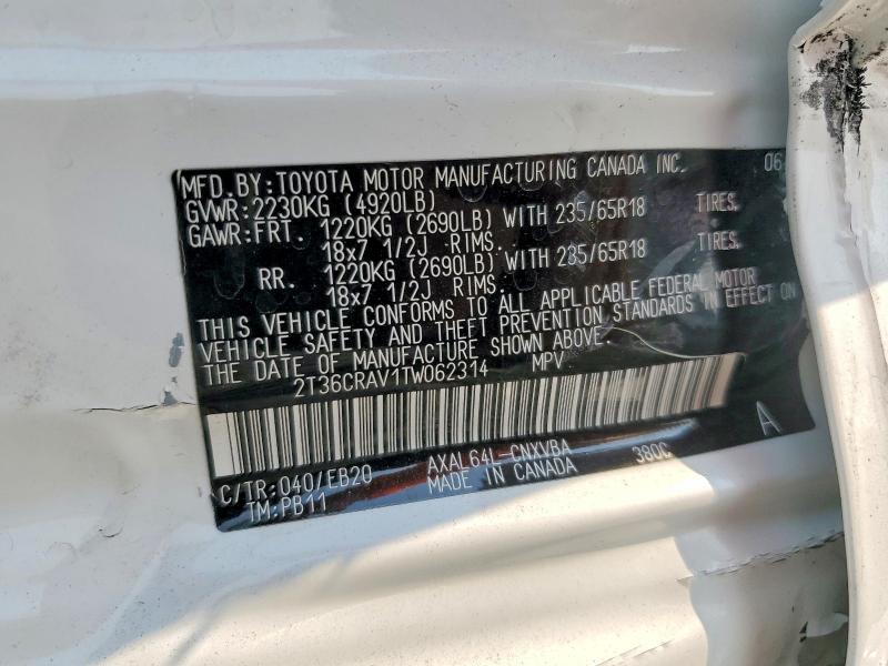 2026 Toyota Rav4 მანქანა იყიდება აუქციონზე, vin: 2T36CRAV1TW062314, აუქციონის ნომერი: 63331776