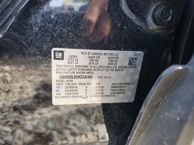 Aukcja sprzedaży 2017 Gmc Acadia, vin: 1GKKNSLS8HZ326496, numer aukcji: 66111236