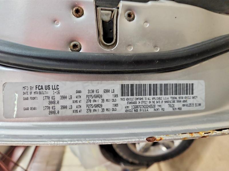 2006 Dodge Ram მანქანა იყიდება აუქციონზე, vin: 1C6RR7GTXGS245528, აუქციონის ნომერი: 64310366