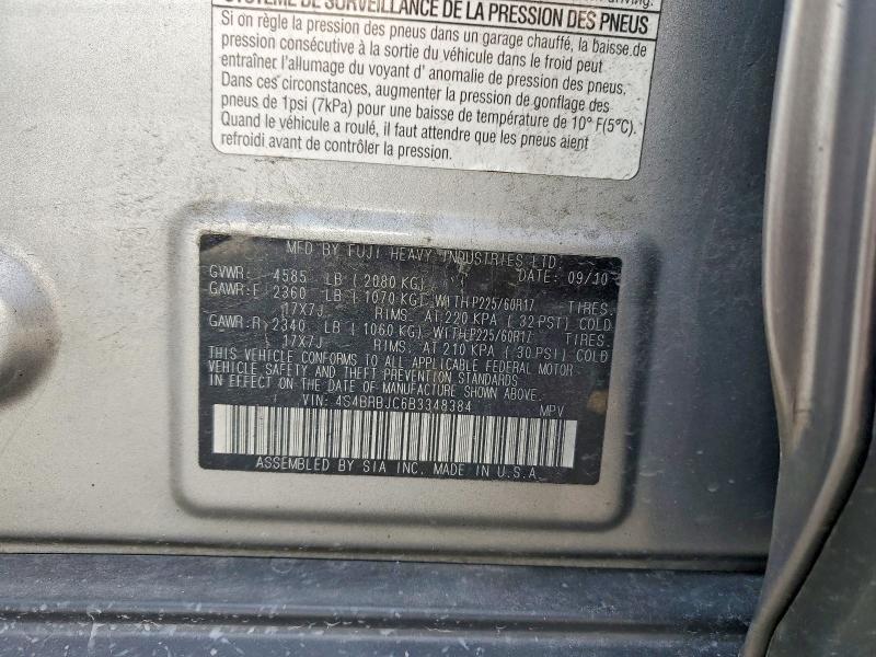Aukcja sprzedaży 2011 Subaru Outback, vin: 4S4BRBJC6B3348384, numer aukcji: 66367216