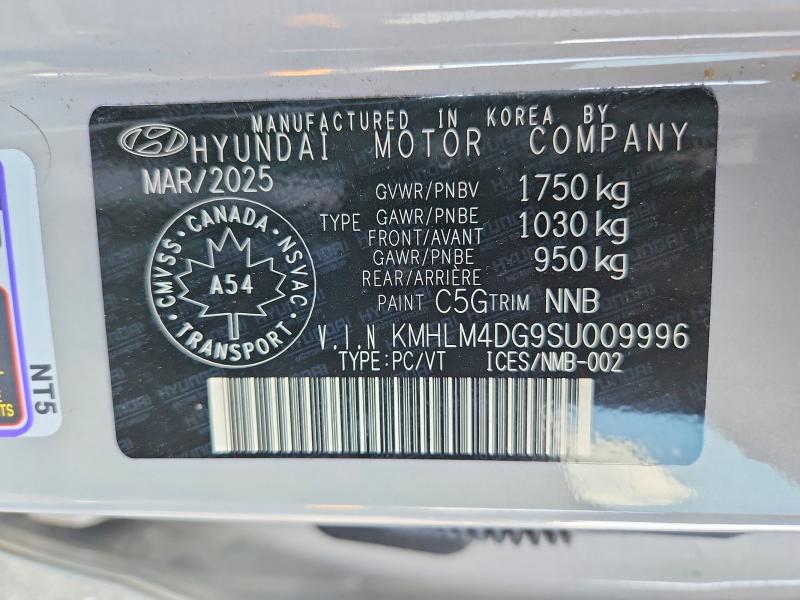 64412226 :رقم المزاد ، KMHLM4DG9SU009996 vin ، 2025 Hyundai Elantra مزاد بيع