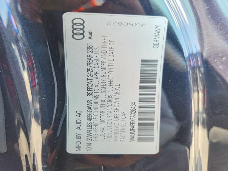 Продажа на аукционе авто 2015 Audi A5, vin: WAUMFAFRXFA028464, номер лота: 65155306