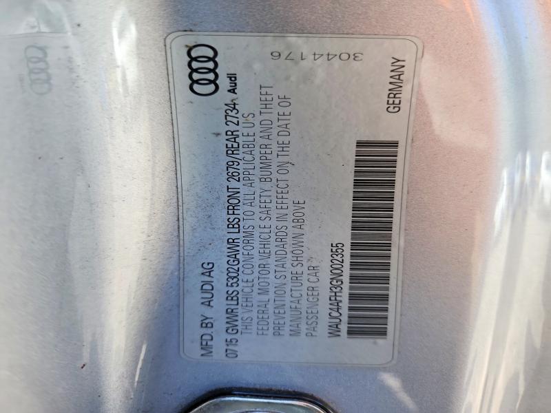 66243556 :رقم المزاد ، WAUC4AFH3GN002355 vin ، 2016 Audi S5 مزاد بيع