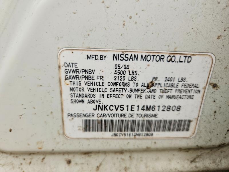 Продажа на аукционе авто 2004 Infiniti G35, vin: JNKCV51E14M612808, номер лота: 63791726