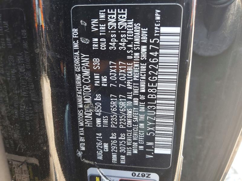 Aukcja sprzedaży 2014 Hyundai Santa Fe Sport, vin: 5XYZU3LB8EG226475, numer aukcji: 64071866