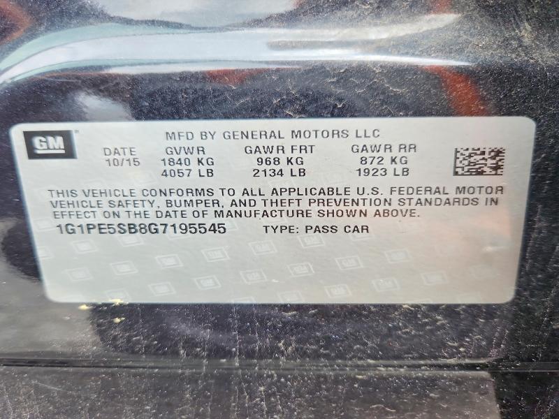 Продажа на аукционе авто 2016 Chevrolet Cruze Limited, vin: 1G1PE5SB8G7195545, номер лота: 65394586