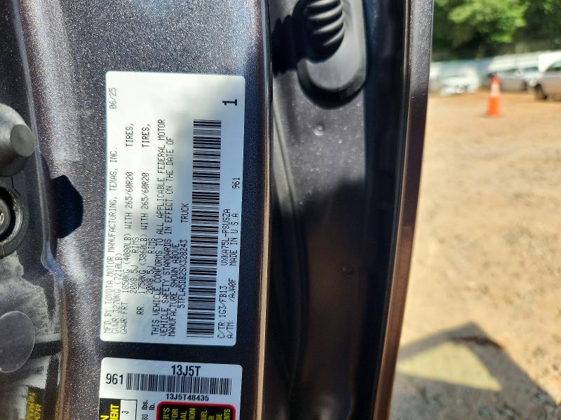Продаж на аукціоні авто 2025 Toyota Tundra, vin: 5TFLA5DB2SX328243, номер лоту: 65001236