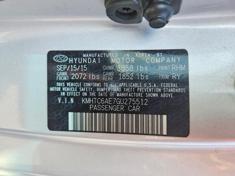Продаж на аукціоні авто 2016 Hyundai Veloster, vin: KMHTC6AE7GU275512, номер лоту: 63644946
