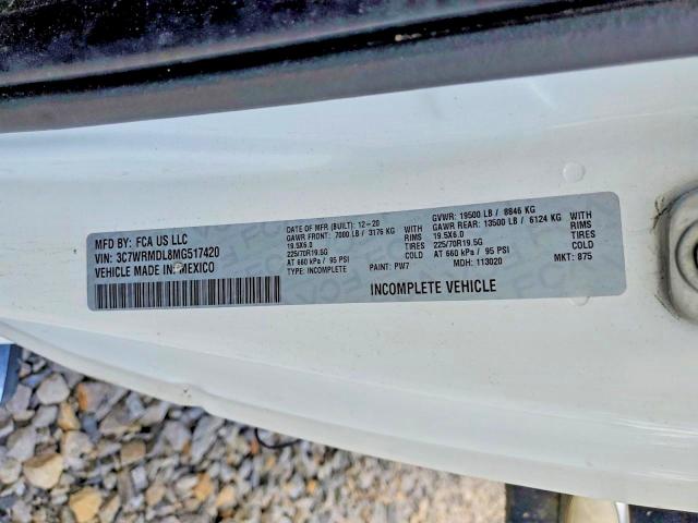 2021 Ram 5500 მანქანა იყიდება აუქციონზე, vin: 3C7WRMDL8MG517420, აუქციონის ნომერი: 67125086