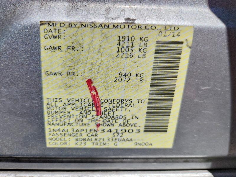 Продажа на аукционе авто 2014 Nissan Altima, vin: 1N4AL3AP1EN341903, номер лота: 66934286