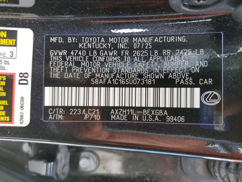 Aukcja sprzedaży 2025 Lexus Es 300h, vin: 58AFA1C16SU073181, numer aukcji: 66791596