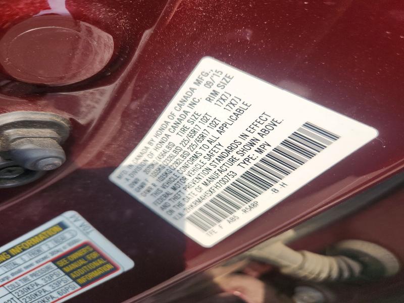 Продаж на аукціоні авто 2015 Honda Cr-v, vin: 2HKRM4H5XFH700753, номер лоту: 64095826