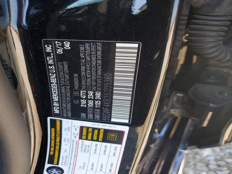 Продажа на аукционе авто 2018 Mercedes-benz C, vin: 55SWF4KB3JU235380, номер лота: 64106536